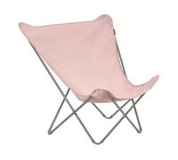Lafuma - Fauteuil Papillon Grande Largeur | Fabriqué en FRANCE - Garantie 5 ans - Rose - Léger et pliant pour un transport facile, Largeur grand confort, Toile amovible