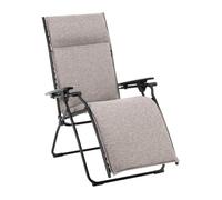 Lafuma - Fauteuil Relax matelassé Zéro Gravité | Fabriqué en FRANCE - Garantie 5 ans - Gris - Position ultra-relaxante Zéro Gravité, Idéal pour grands gabarits 180 cm