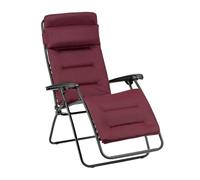 Lafuma Fauteuil Relax Transat Jardin - Chaise Longue Matelassé Zéro Gravité - Rsx Clip - Aircomfort® - Rouge Bordeaux Mobilier