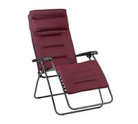 Lafuma Fauteuil Relax Transat Jardin - Chaise Longue Matelassé Zéro Gravité - XL - Rsx Clip XL - Aircomfort® - Rouge Bordeaux Mobilier