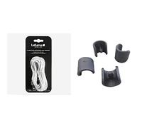 Lafuma Lacets élastiques avec Embouts pour RSX/RSXA,Kit de 4 Lacets, Couleur: Blanc, LFM2322-0020 & Kit de 4 Patins pour Fauteuil Relax et Chaise Longue, Diamètre: 20 mm, Couleur: Anthracite