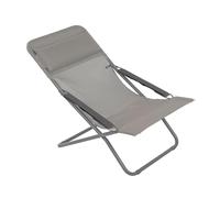 Lafuma MOBILIER - Chaise Longue - Bain De Soleil - Transat Jardin - Pliant - Transabed - Batyline® Iso - Gris Terre - Fabriqué en France - LFM5332_8556 - Garantie 5 Ans - L.93xl.67xH.88cm