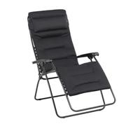 Lafuma MOBILIER - Fauteuil Matelassé Relax Zéro Gravité RSX Clip XL - Chaise Longue Multiposition Pliante Jardin et Intérieur - Toile AirComfort® Résistante - Tout Confort, France - Noir Acier