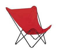 Lafuma MOBILIER - Fauteuil Papillon Grande Largeur - Pop Up XL - Airlon - Rouge Garance - Fabriqué en France - LFM2777_6534 - Garantie 5 Ans - L.83xl.91xH.87cm