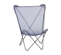 Lafuma MOBILIER - Fauteuil Papillon Pliant Pop UP - Toile Batyline Résistante et Amovible - Chaise Extérieure, Terrasse, Salon et Jardin 1 Position - Tout Confort, Fabriqué en France - Bleu Ocean