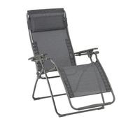 Fauteuil Relax Transat Jardin - Chaise Longue Zéro Gravité - Futura - Batyline® Duo - Gris Obsidian - Lafuma Mobilier