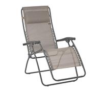 LAFUMA MOBILIER - Fauteuil Relax Zéro Gravité RSXA - Chaise Longue Pliante Terrasse et Jardin - Toile Batyline® Résistante - Transat Multiposition, Tout Confort, Fabriqué en France - Marron CHATAIGNE