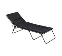 Bain De Soleil - Transat Piscine et Jardin - Chaise Longue Pliant Matelassé - Siesta L - Aircomfort® - Noir Acier - Lafuma Mobilier