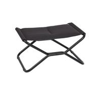 Lafuma MOBILIER - Repose-Jambes/Tabouret Matelassé Pliant Next - Toile AirComfort® Résistante Anti-UV - pour Chaise Longue Terrasse, Jardin et Piscine - Tout Confort, Fabriqué en France - Noir Acier