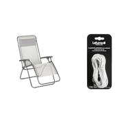 Lafuma RT 2 Chaise, Batyline, Seigle II, 83 x 56 x 94 cm & Lacets élastiques avec Embouts pour RSX/RSXA,Kit de 4 Lacets, Couleur Blanc, LFM2322-0020 (L'emballage Peut Varier)