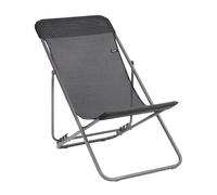 Lafuma - Transat Jardin Pliant Multi-Positions : Largeur 52 cm | Fabriqué en FRANCE - Garantie 5 ans - Noir - Largeur standard 52 cm, Résistant UV et pluie, séchage rapide