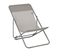 Lafuma Chaise longue Maxi Transat pliant Batyline® Iso multi-positions Gris terre/beige