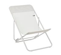 Lafuma - Transat Jardin Pliant Multi-Positions : Largeur 58 cm | Fabriqué en FRANCE - Garantie 5 ans - Beige - Largeur généreuse 58 cm, Résistant UV et pluie, séchage rapide