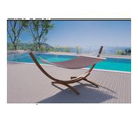 Lagoa hamac avec auvent sur support 3,15 m en bois chocolat
