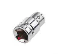 Lagomloot Adaptateur de douille en acier traité thermiquement de qualité professionnelle pour cliquet et perceuse 1/4 3/8 1/2 carré vers convertisseur hexagonal (1/2 x 8 mm)