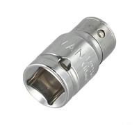 Lagomloot Adaptateur de douille en acier traité thermiquement de qualité professionnelle pour cliquet et perceuse 1/4 3/8 1/2 carré vers convertisseur hexagonal (1/2 x 10 mm)