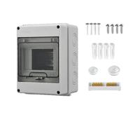 Lagomloot Boîte de distribution IP65, 5 voies pour montage en surface, boîtier électrique pour intérieur et extérieur, boîtier en plastique ABS blanc avec borne