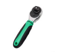 Lagomloot liquet à 72 dents 6,35 mm réversible en acier au chrome vanadium pour réparation de voiture, garage, mécanicien, travail, poignée verte robuste (9,5 mm)