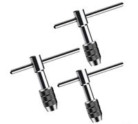 Lagomloot Clé taraud à cliquet avec poignée en T pour M3-M8 en acier au chrome vanadium outil manuel étroit pour accès 85 mm (M3-M6)