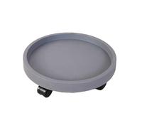 Lagomloot Déménagement de plantes robuste avec roulettes 400 mm Grand rond pour pots lourds, arbres, tonneaux, poubelles, rouleau de base en résine robuste