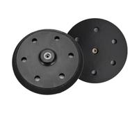 Lagomloot Disque abrasif de 215 mm avec 6 trous, support en aluminium pour ponceuse sans poussière, disque de ponçage robuste pour polissage du bois et élimination de la rouille, noir