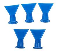 Lagomloot Lot de buses de calfeutrage en silicone en forme de vague, pièces de rechange à pointe plate pour pistolets à cartouche, dents externes de 14,5 mm, outils d'étanchéité bleus pour réparation