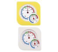 Lagomloot Thermo-hygromètre analogique pour intérieur ou extérieur avec support - Grand écran pour surveillance du climat à la maison