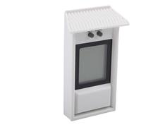 Lagomloot Thermomètre numérique max min pour serre intérieur extérieur jardin jauge de température avec protection de toit, plage de -20 à 50 °C, noir
