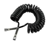 Lagomloot Tuyau spiralé flexible en polyuréthane de 3 m avec raccords femelles BSP pour les amateurs et les artistes Noir