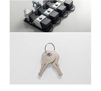 Lagomloot Verrou de porte à bouton-poussoir en alliage de zinc, pour montage en surface pour armoire, tiroir, boîte à outils, boîte aux lettres, finition noire mate pour panneaux de 1 à 5 mm