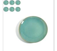 Lagon - 6 petites assiettes - diamètre 20 cm