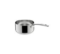 Lagostina Accademia Lagofusion Casserole Acier Inoxydable 18/10 à Poignée Longue Ø 16 cm, Casserole Induction, Gaz et Four, Extérieur Poli et Intérieur Satiné, Poignée Rivetée, Fond 5 Couches