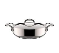 Lagostina LAGISTINA - Accademia - Low CASSERUOLA 2 Steel Handles with Lid CM.28 - LT.5,5 - Suitable for Induction Floor - LAGOFUSION