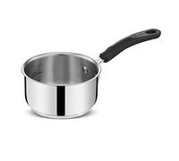 Lagostina Casserole Pratique en Acier 18/10 avec Manche Long en Silicone, Casserole pour Induction, gaz et Four jusqu'à 210°, 16 cm
