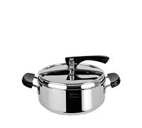 Lagostina Classic Pressure Casserole with Basket and Ecodose Modern Ø 22 cm, 3.5 lt Acciaio e Nero