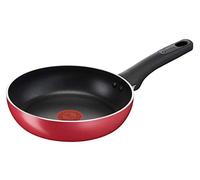 Lagostina Cuisine Méditerranée Poêle Ø 20 cm pour induction, aluminium antiadhésif, avec indicateur de cuisson thermo-Signal, rouge