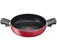 Lagostina Cuisine méditerranéenne Casserole Ø 26 cm pour induction, aluminium antiadhésif, avec indicateur de cuisson thermo-Signal, rouge
