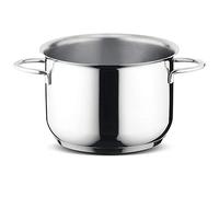lagostina délicieux pot de 18 cm, haute inox avec 2 poignées latérales, fabriqué en Italie, adapté à l'induction