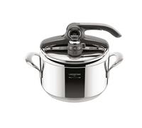 Lagostina Diva, autocuiseur à pression 5 L en acier inoxydable, panier inclus, avec fond Lagofusion® et vanne à 2 pressions, compatible avec induction