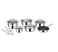 Lagostina Batterie de cuisine Evelia Acier inox 18/10 pour induction, gaz et four 13 pièces