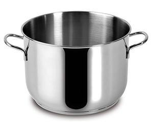Lagostina Every Pot Ø 18 cm en Acier Inoxydable 18/10 avec Fond lagoseal Plus, extérieur satiné et Grandes manipulations, adapté à Toutes Les Sources de Chaleur, y Compris Induction