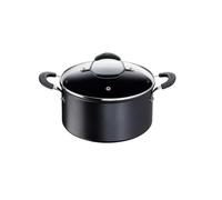 Lagostina Faitout Tempra 24 cm antiadhésif avec couvercle, revêtement titane, induction