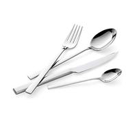 Lagostina Giada Ménagère en Acier Inoxydable 18/10 pour 6 Personnes, 24 Couverts, avec 6 Fourchettes, 6 Couteaux de Table, 6 Cuillères, 6 Cuillères à Café, 3.5 mm d'épaisseur, Finition Polie Miroir