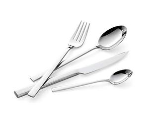 Lagostina Giada Ménagère en Acier Inoxydable 18/10 pour 6 Personnes, 24 Couverts, avec 6 Fourchettes, 6 Couteaux de Table, 6 Cuillères, 6 Cuillères à Café, 3.5 mm d'épaisseur, Finition Polie Miroir