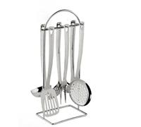 Lagostina Grancucina Louches porte-outils avec 6 accessoires en acier inoxydable, avec support