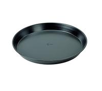 Lagostina Gustosa Plat à pizza rond en acier anti-adhésif pour four, noir, diamètre 32 cm