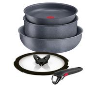Lagostina Ingenio Mineralis 012164600005, Set mixte, Noir, Aluminium, Minéral, Noir, Verre