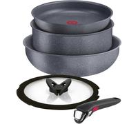 Lagostina Ingenio Mineralis 012164600005, Set mixte, Noir, Aluminium, Minéral, Noir, Verre