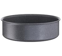 Lagostina Ingenio Mineralis Poêle Ø 24 cm, en Aluminium, pour gaz, Four et Induction avec indicateur de Cuisson, utilisable avec poignée Amovible