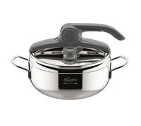 Lagostina Irradial Control Lagoeasy'UP Autocuiseur 3,5 L en Acier Inoxydable 18/10 Ø 22 cm, Casserole Induction et à Gaz, Couvercle à Ouverture Facile, Fond Irradial Plus Triple Couche